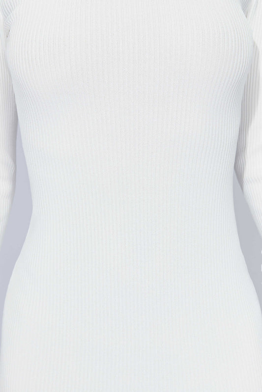 Rowen Long Sleeve Midi Dress - White