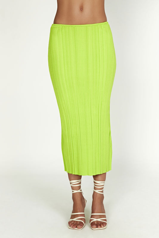 Kennedy Low Rise Knit Skirt - Fresh Green