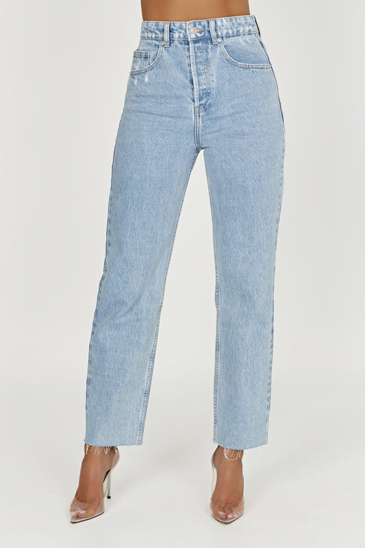 Tina Mom Jean - Mid Blue