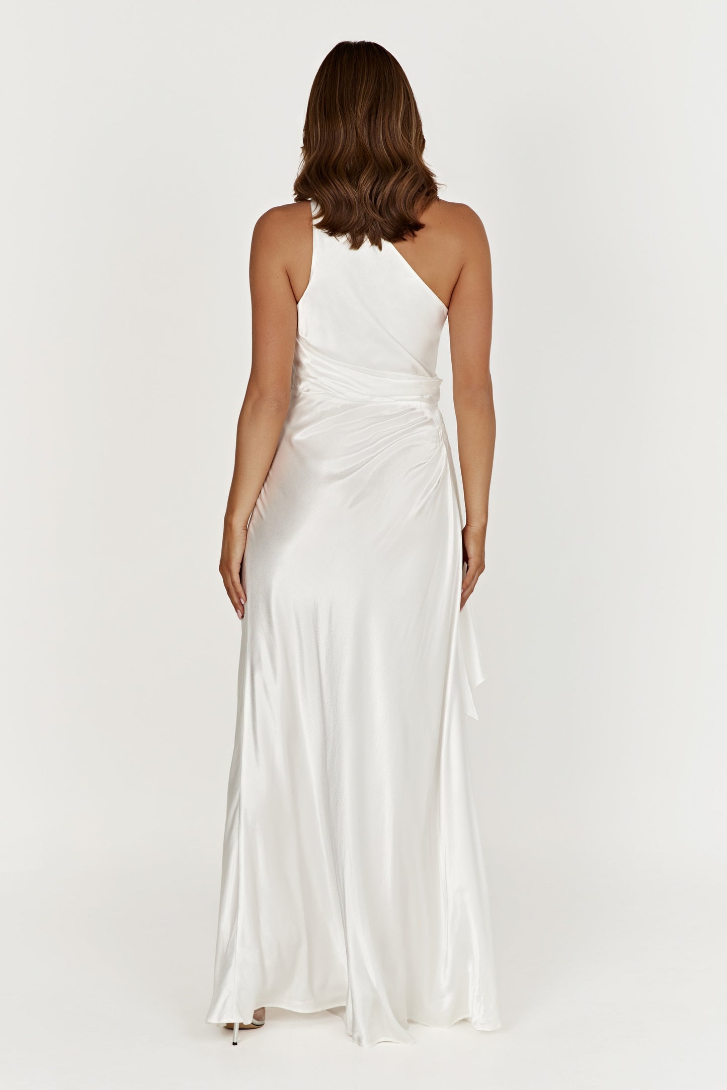 Calliope One Shoulder Maxi Dress - White