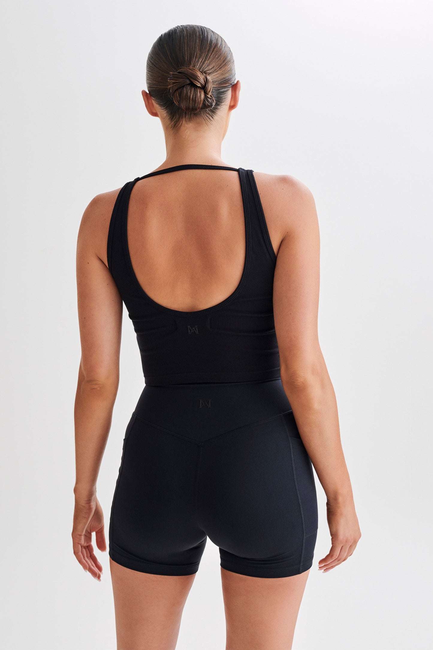 Rory Ribbed Yoga Top - Black