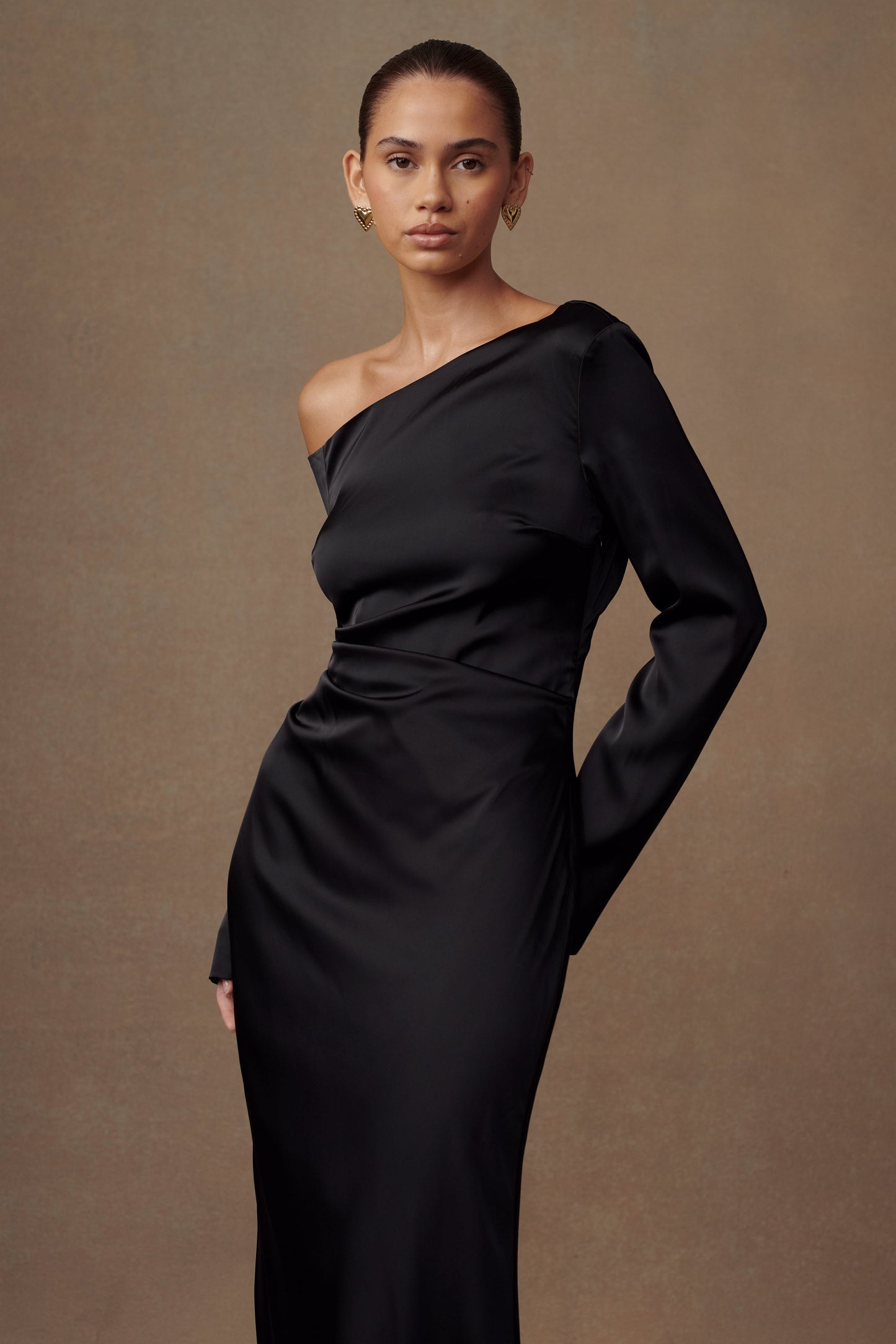 Avery Long Sleeve Maxi Dress - Black