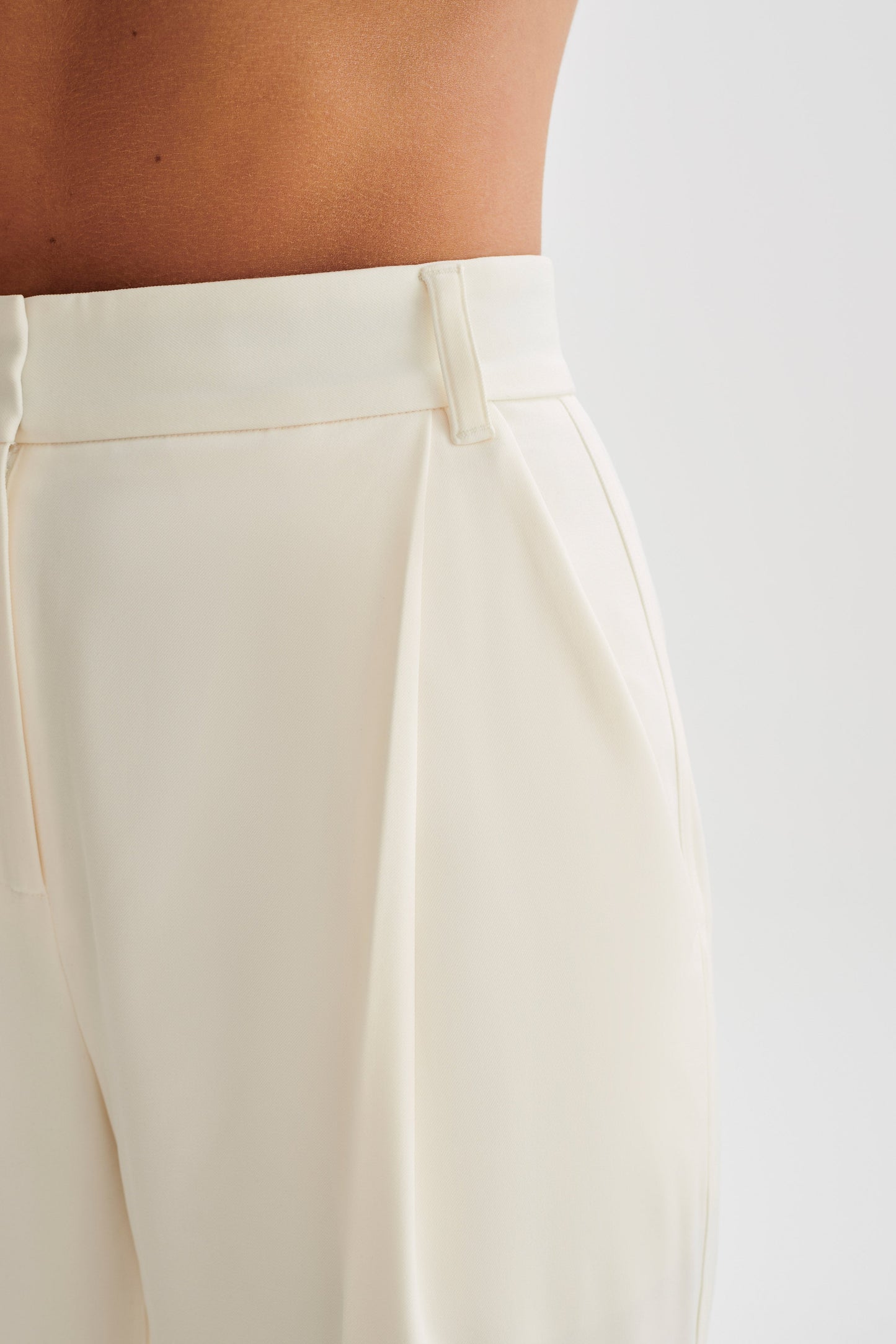 Amelie Suiting Straight Leg Pants - Ivory