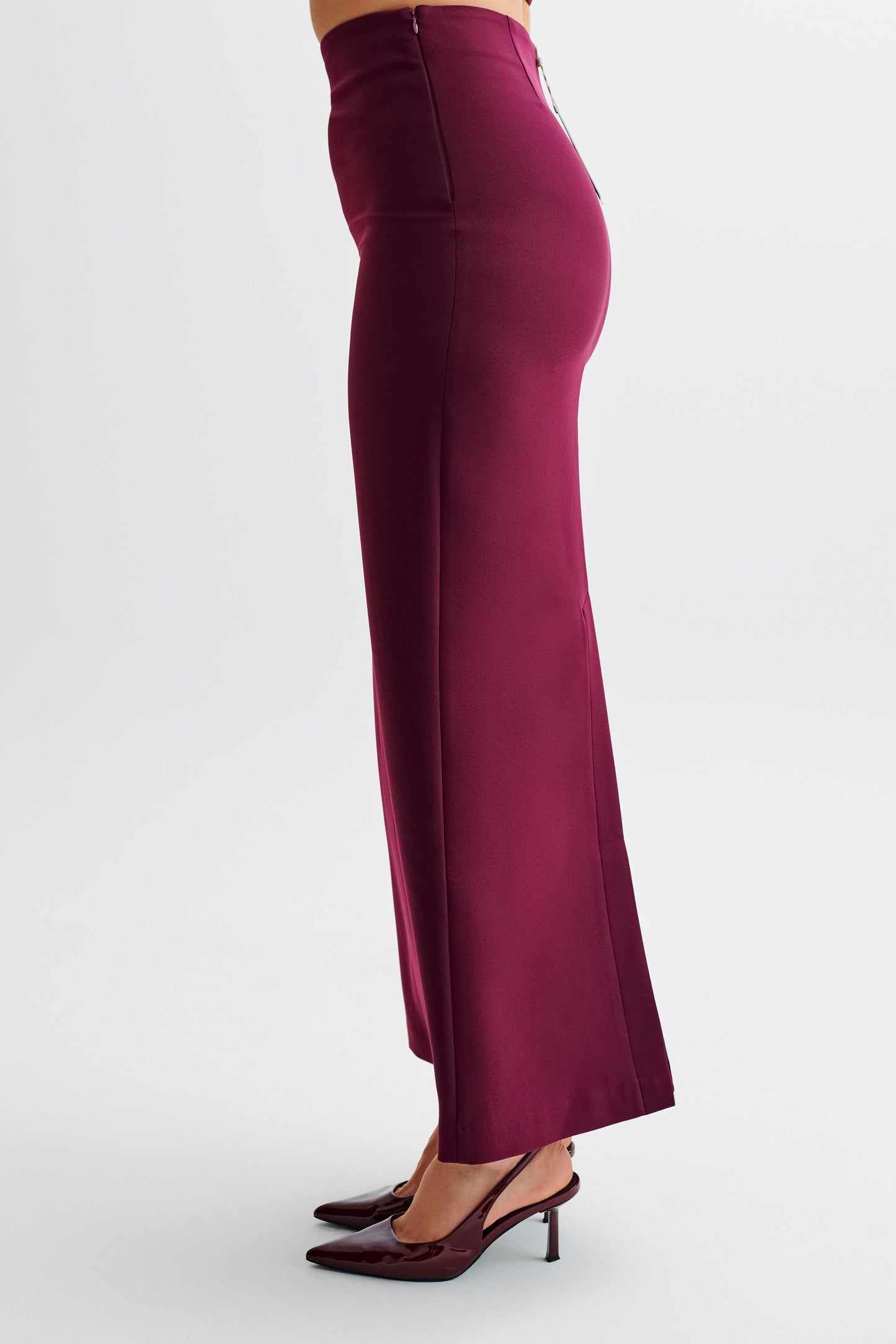 Micah Suiting Maxi Skirt - Plum