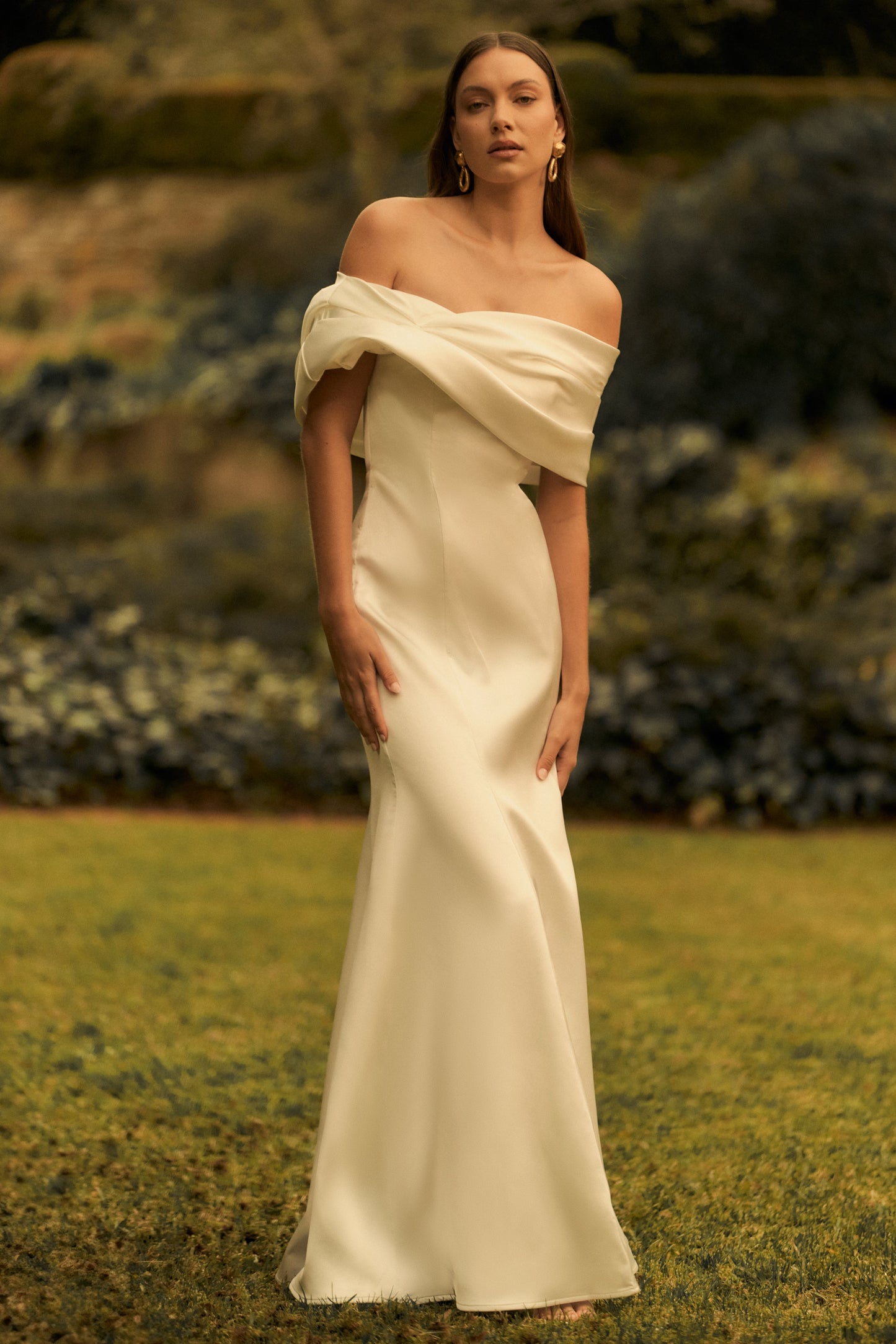 Saosire Satin Wedding Gown - White