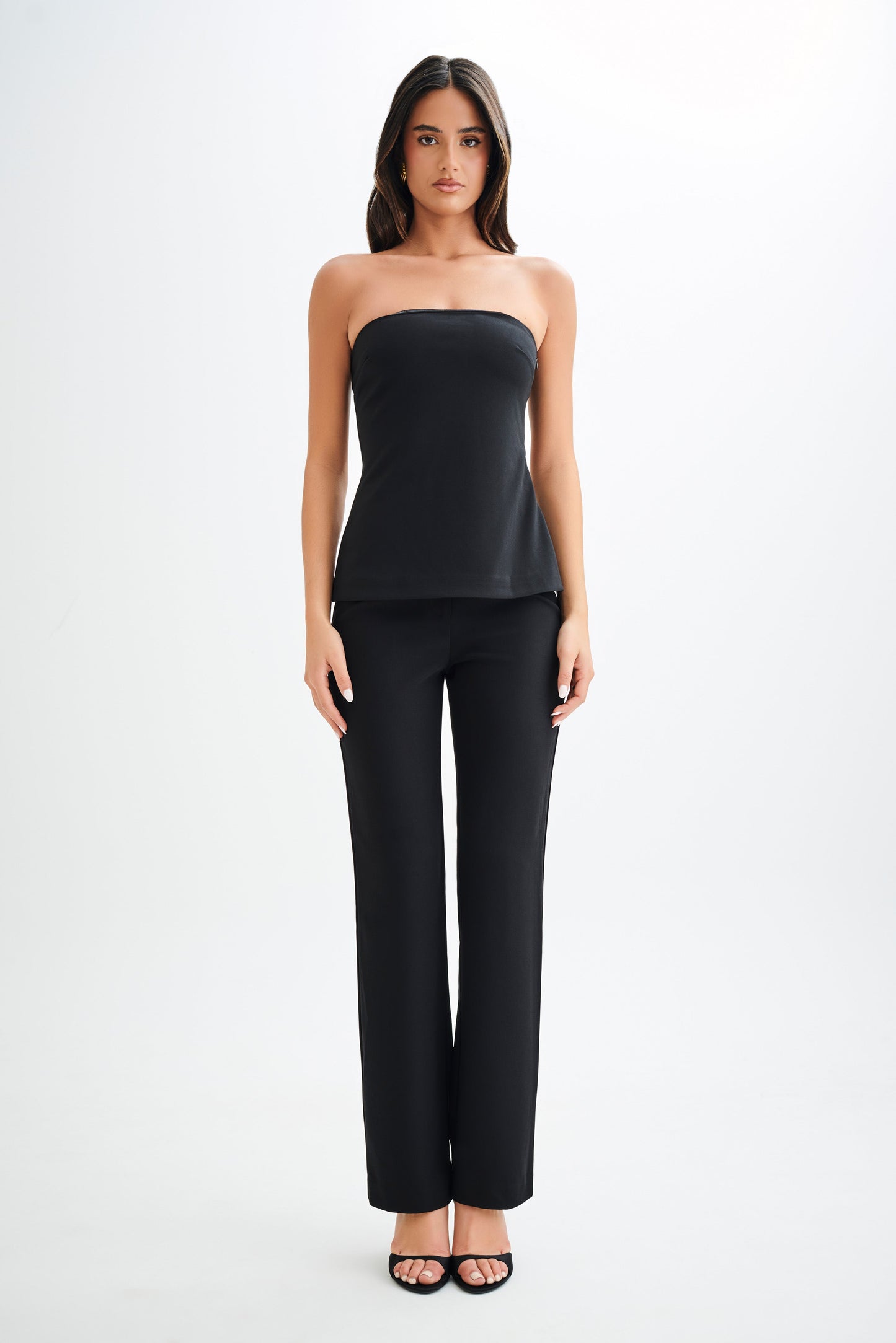 Antonia Strapless Cut Out Top - Black