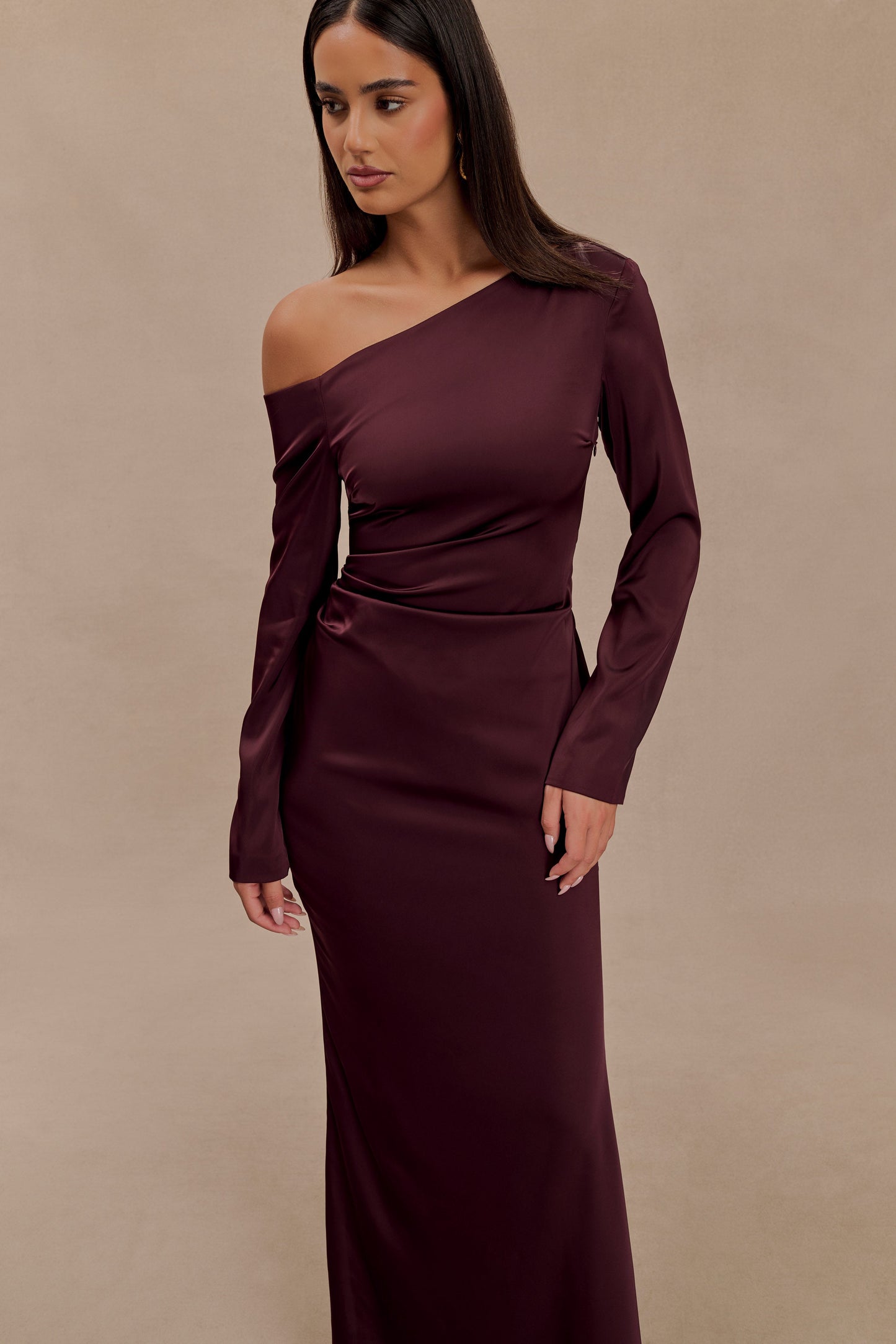 Avery Long Sleeve Maxi Dress - Plum