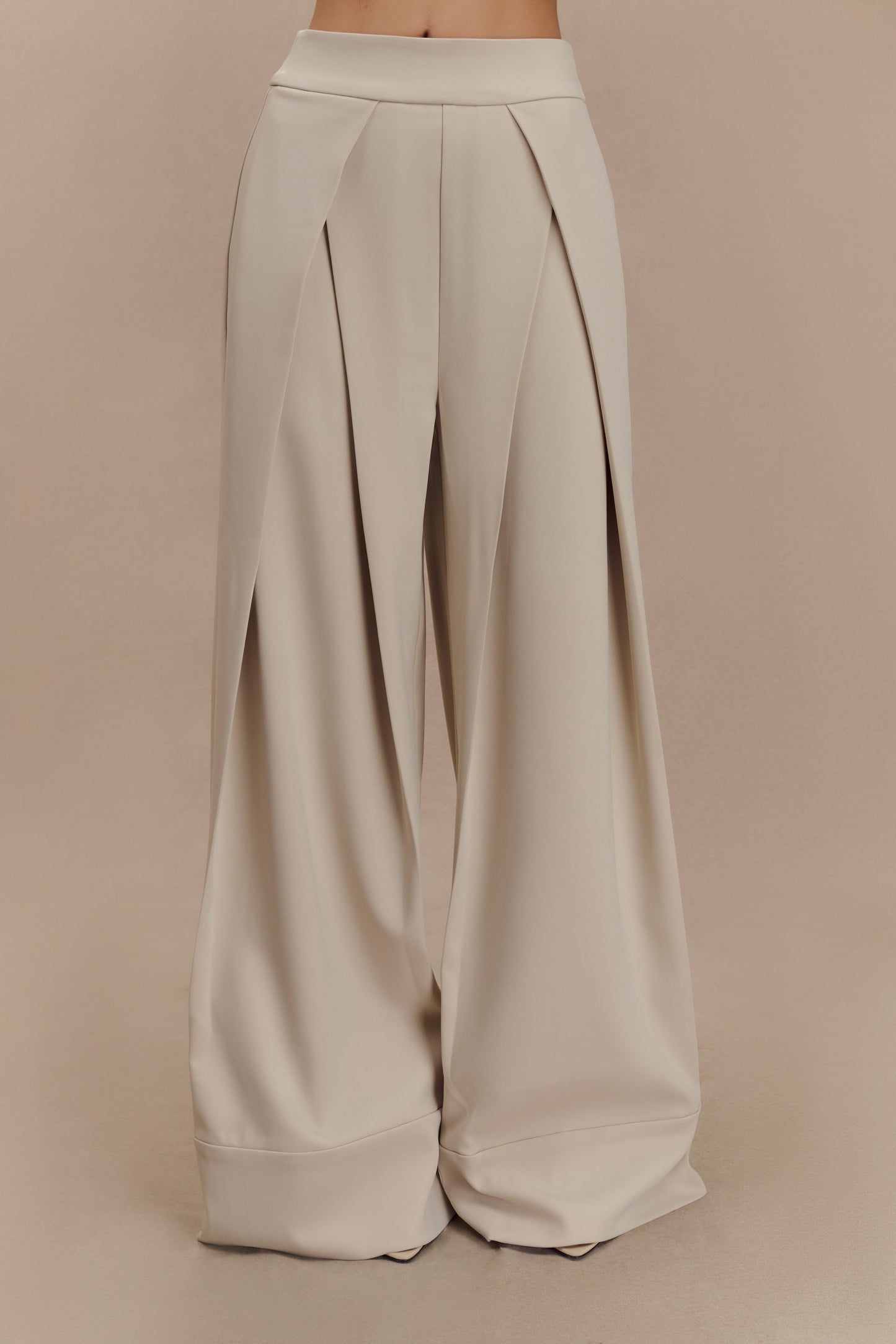 Katarina Wide Leg Suiting Pants - Sand