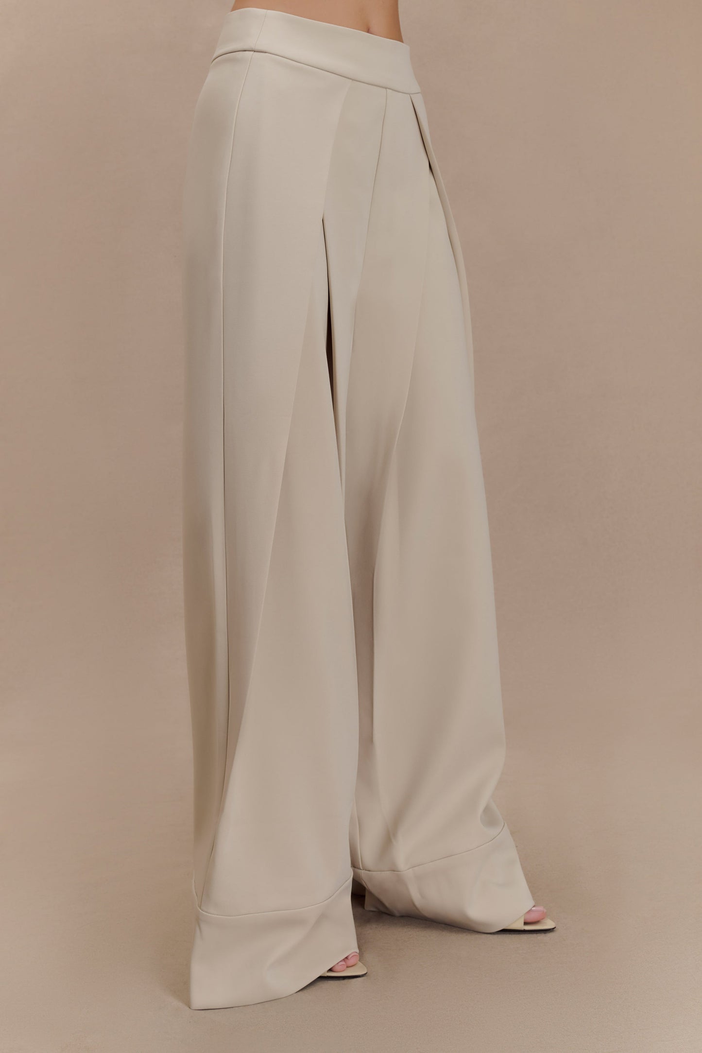 Katarina Wide Leg Suiting Pants - Sand