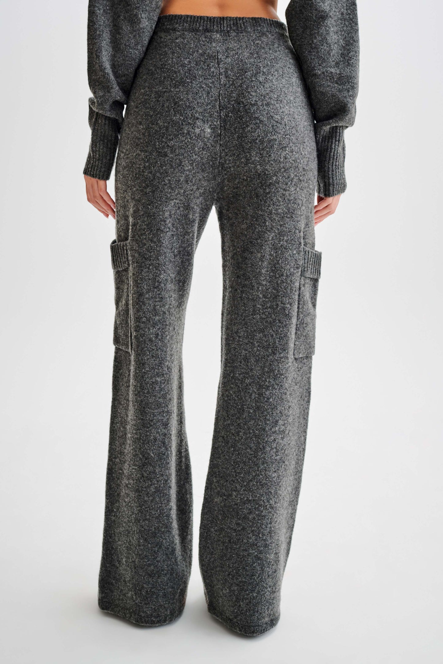 Darius Knit Pants With Pockets - Charcoal Marle