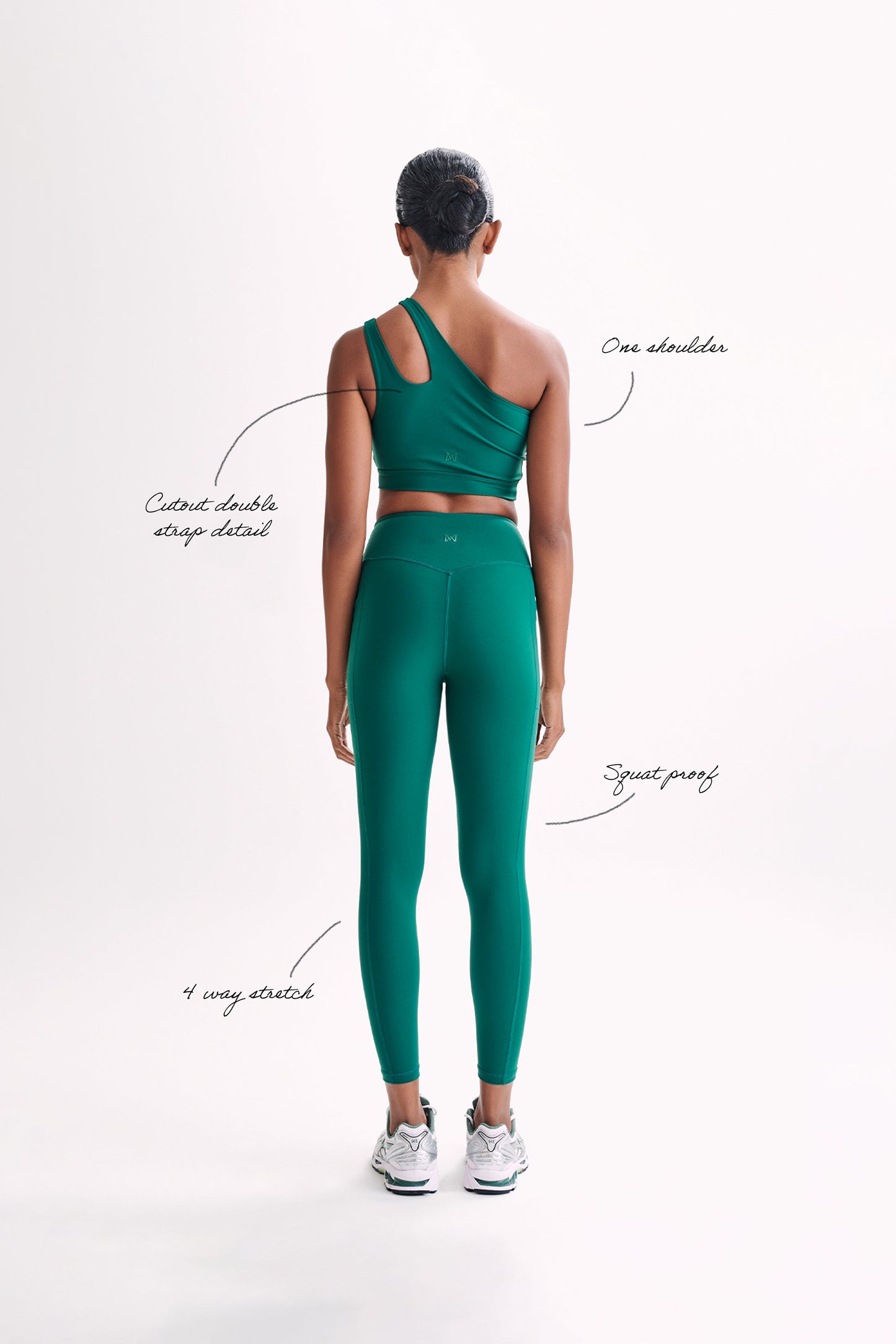 Briar V Back Leggings With Pockets - Green