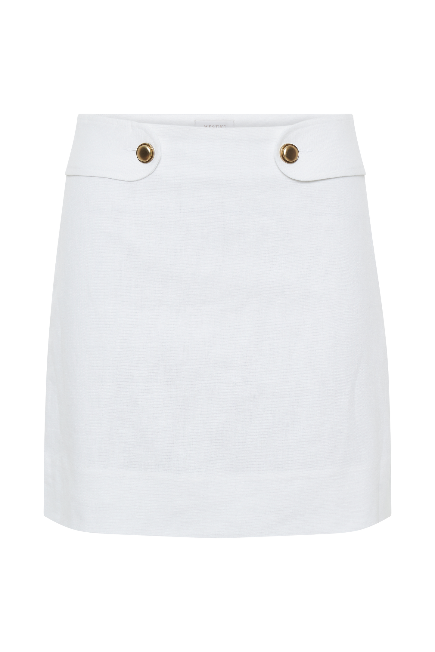 Marquette Linen Mini Skirt - White