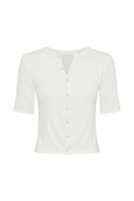 Jonah Button Up Modal Top - Ivory