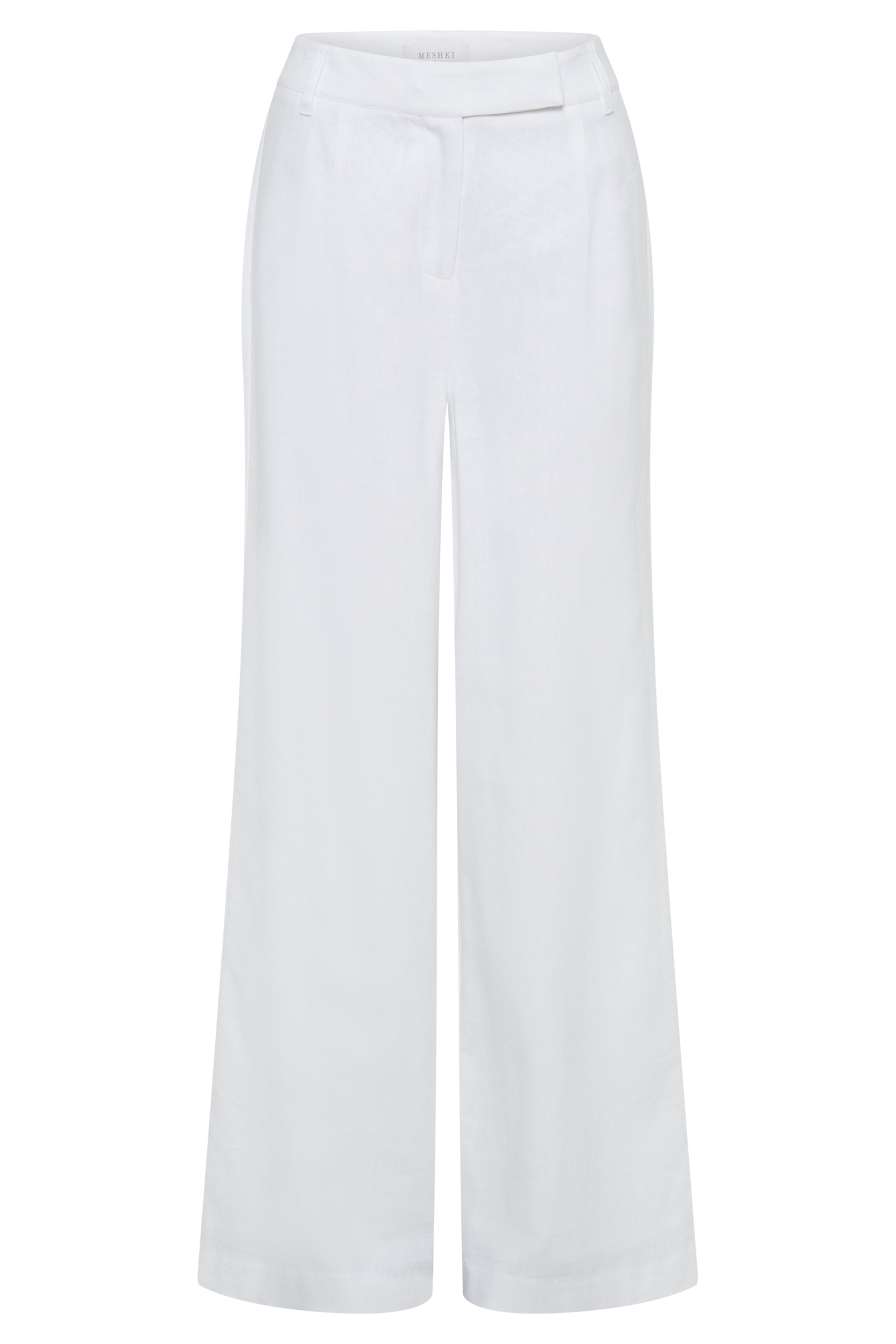 Franca Linen Wide Leg Pant - White