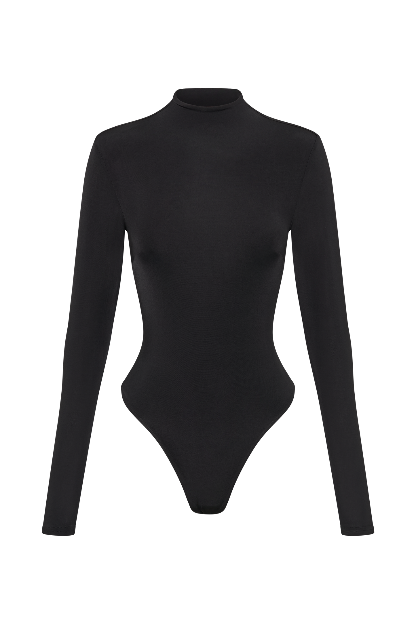 Elani Slinky High Neck Bodysuit - Black