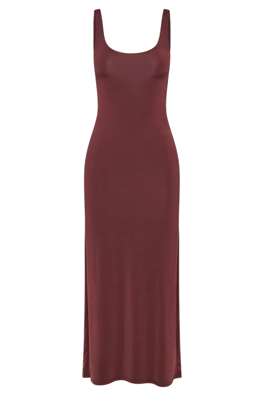 Augustine Slinky Scoop Midi Dress - Wine