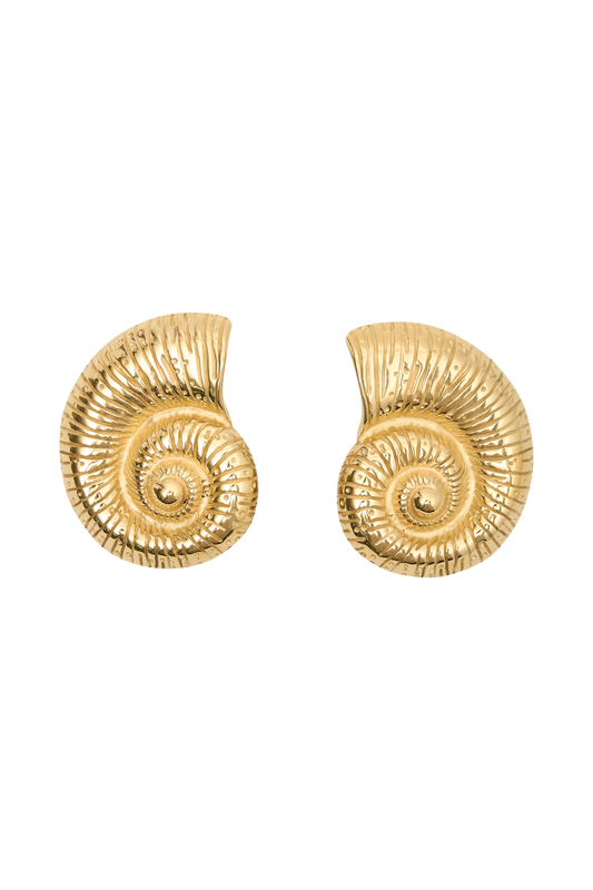 Siren Shell Earrings - Gold