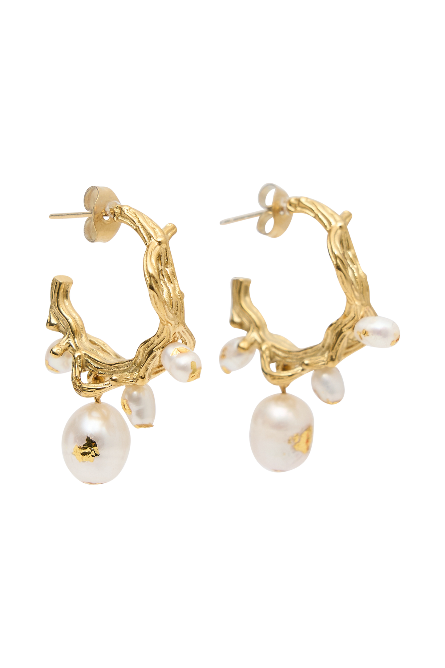 Nixie Pearl C Hoop Earrings - Pearl