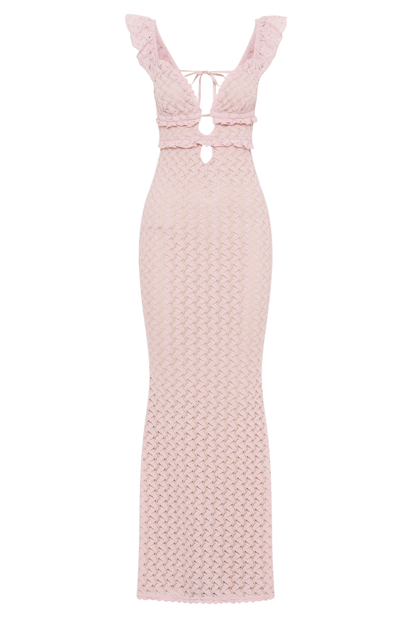 Ezra Lace Maxi Dress - Powder Pink