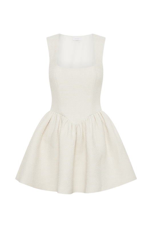 Jennifer Boucle Mini Dress - Ivory