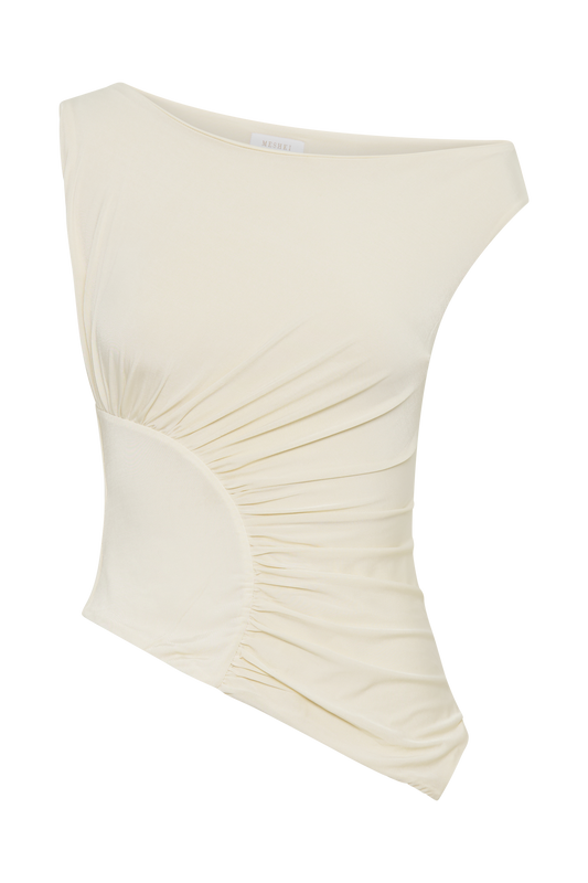 Irving Off Shoulder Slinky Top - Ivory