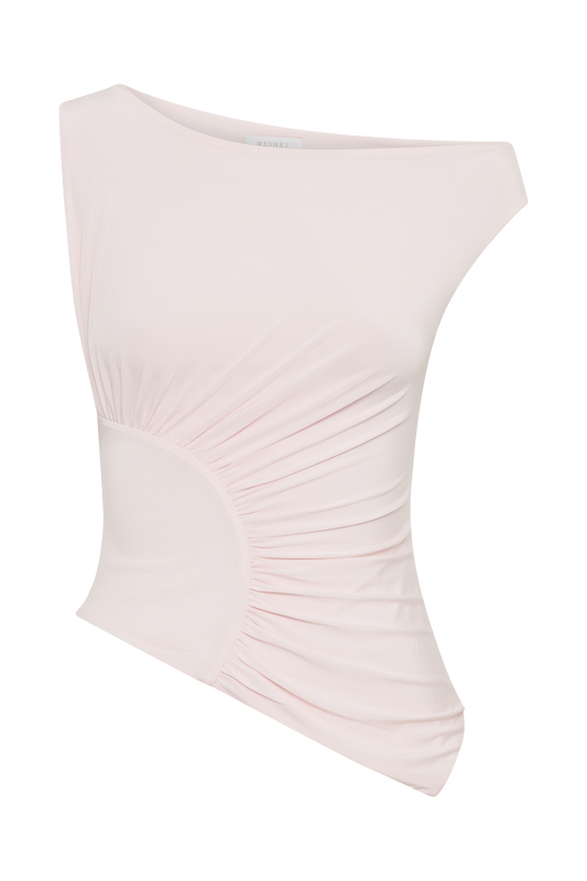 Irving Off Shoulder Slinky Top - Powder Pink