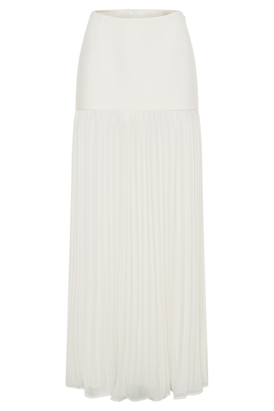 Jillian Pleated Maxi Skirt - Ivory