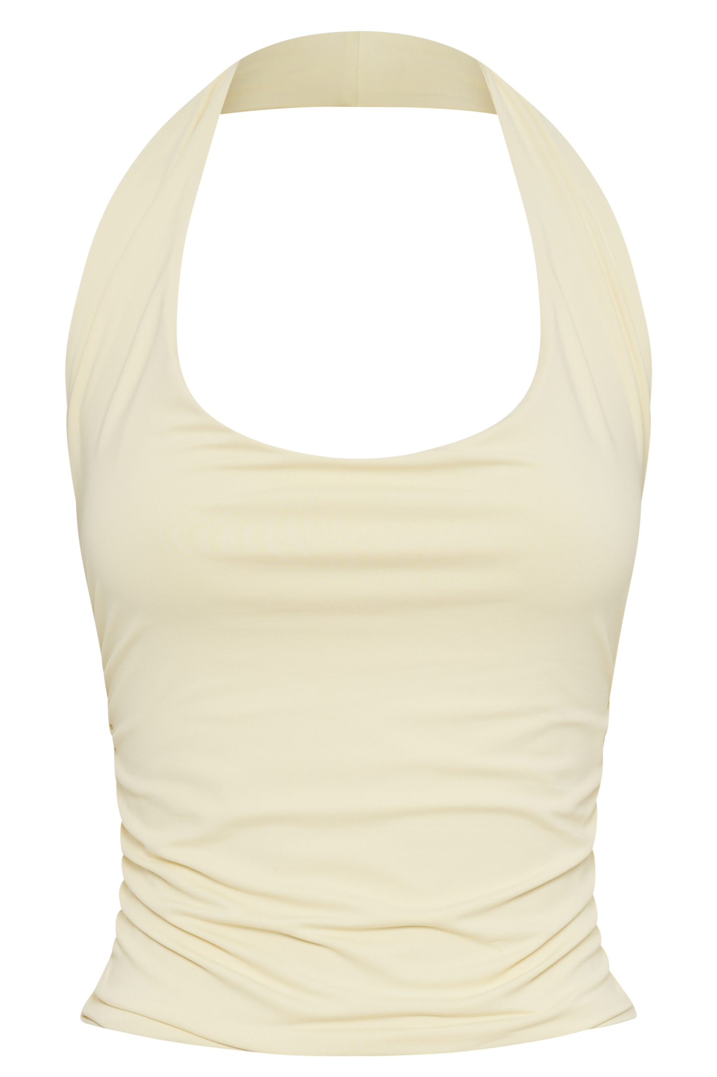 Marie Recycled Halter Top - Lemon Sherbet