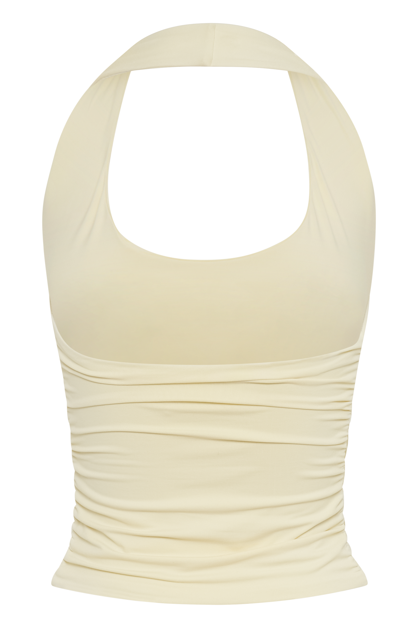 Marie Recycled Halter Top - Lemon Sherbet