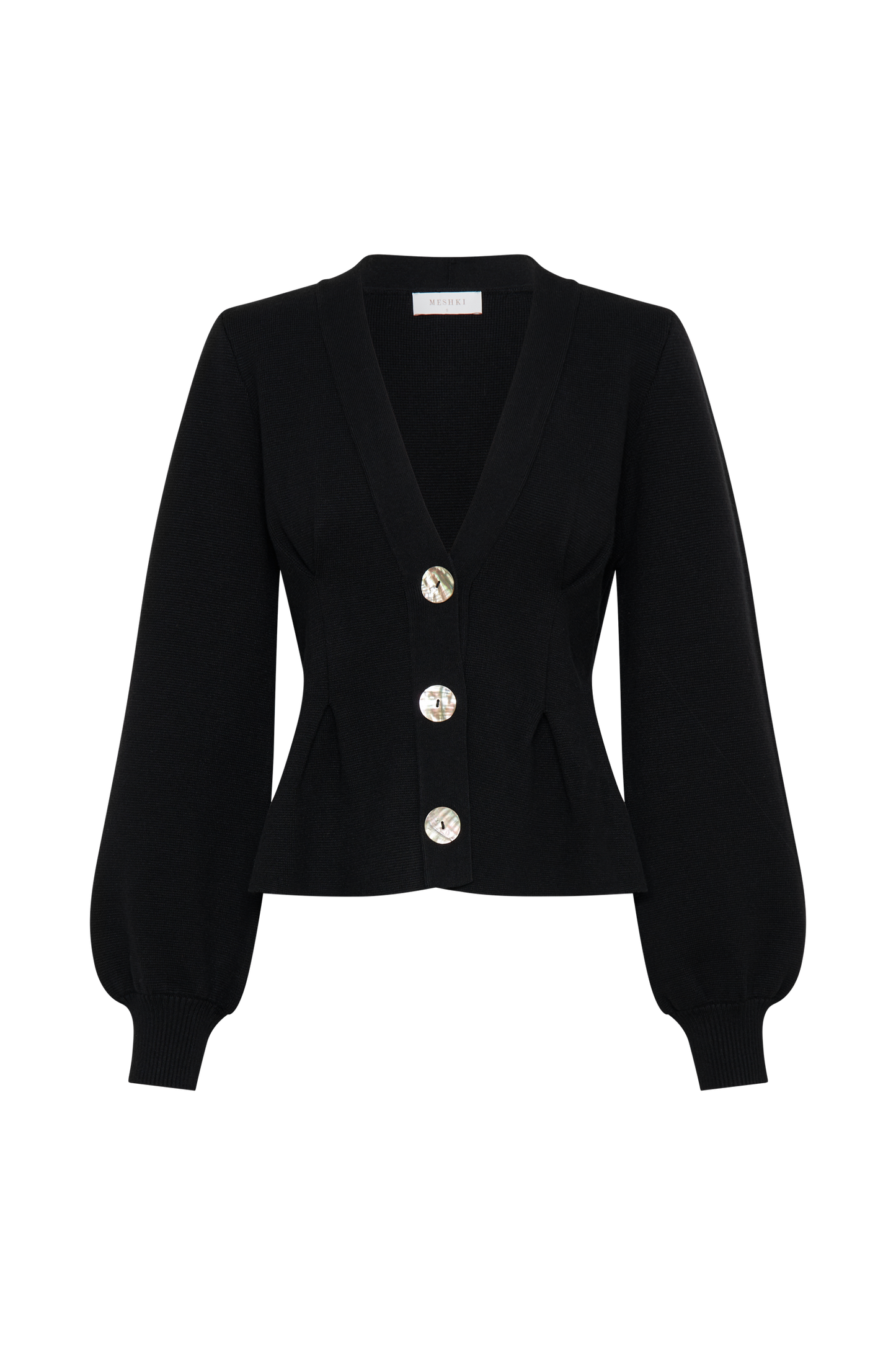 Beverly Knit Cinched Cardigan - Black