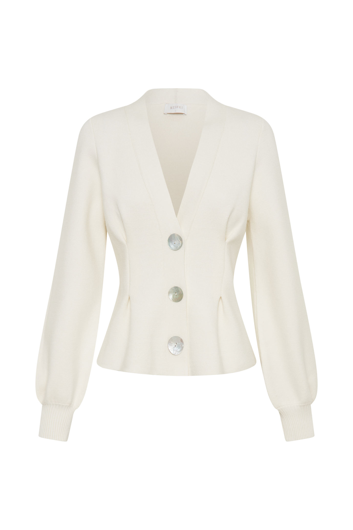 Beverly Knit Cinched Cardigan - Ivory