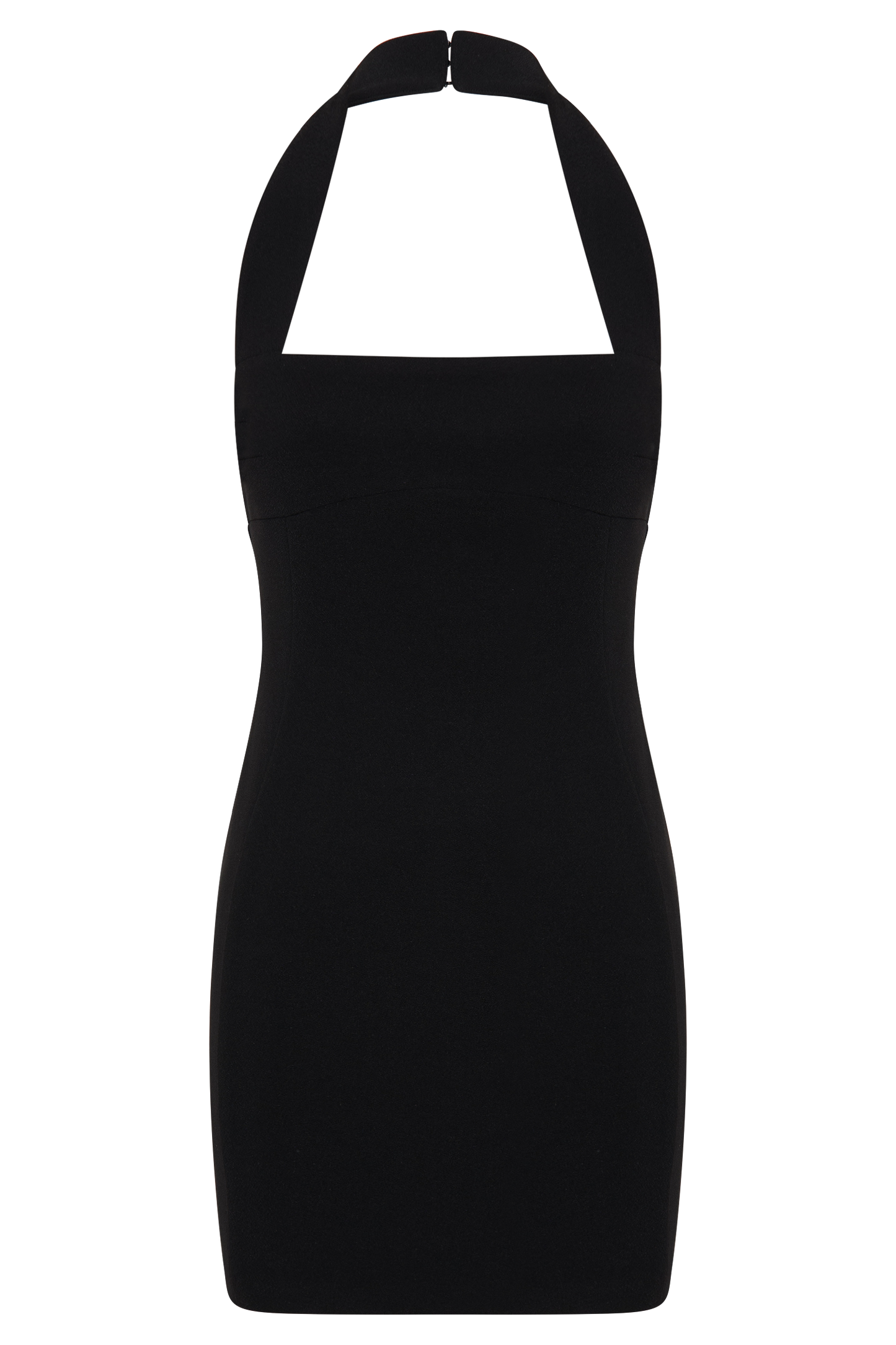 Amelita Suiting Halter Mini Dress - Black