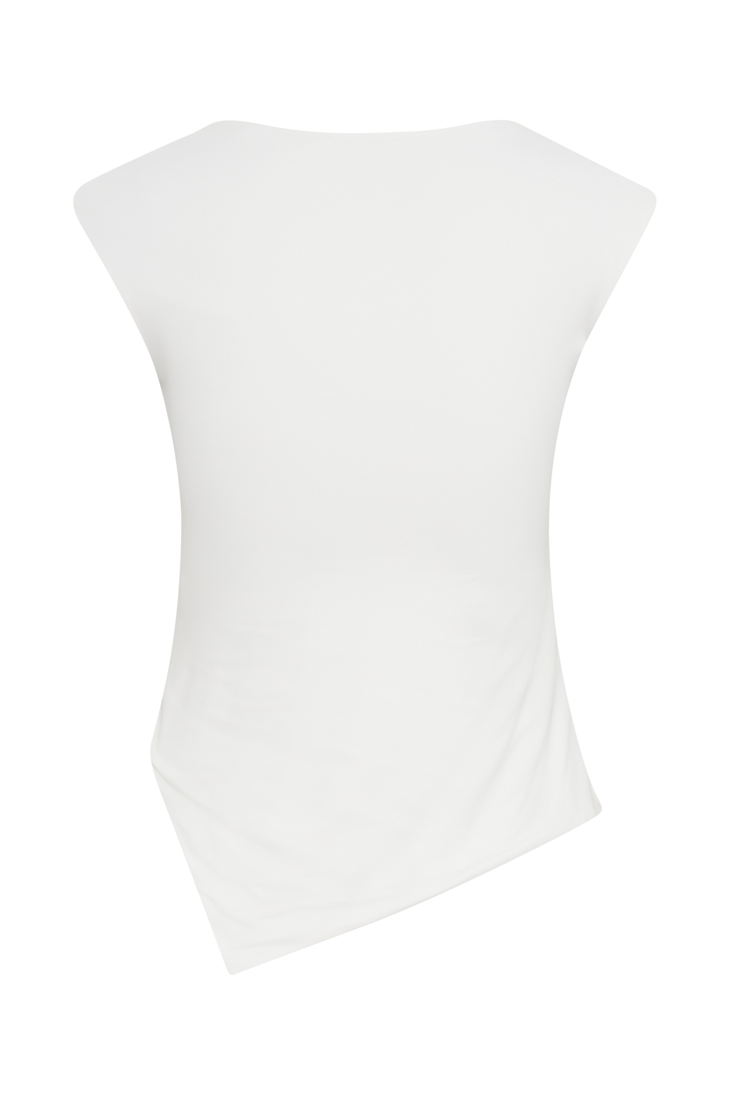 Lisette Asymmetric Recycled Nylon Top - White