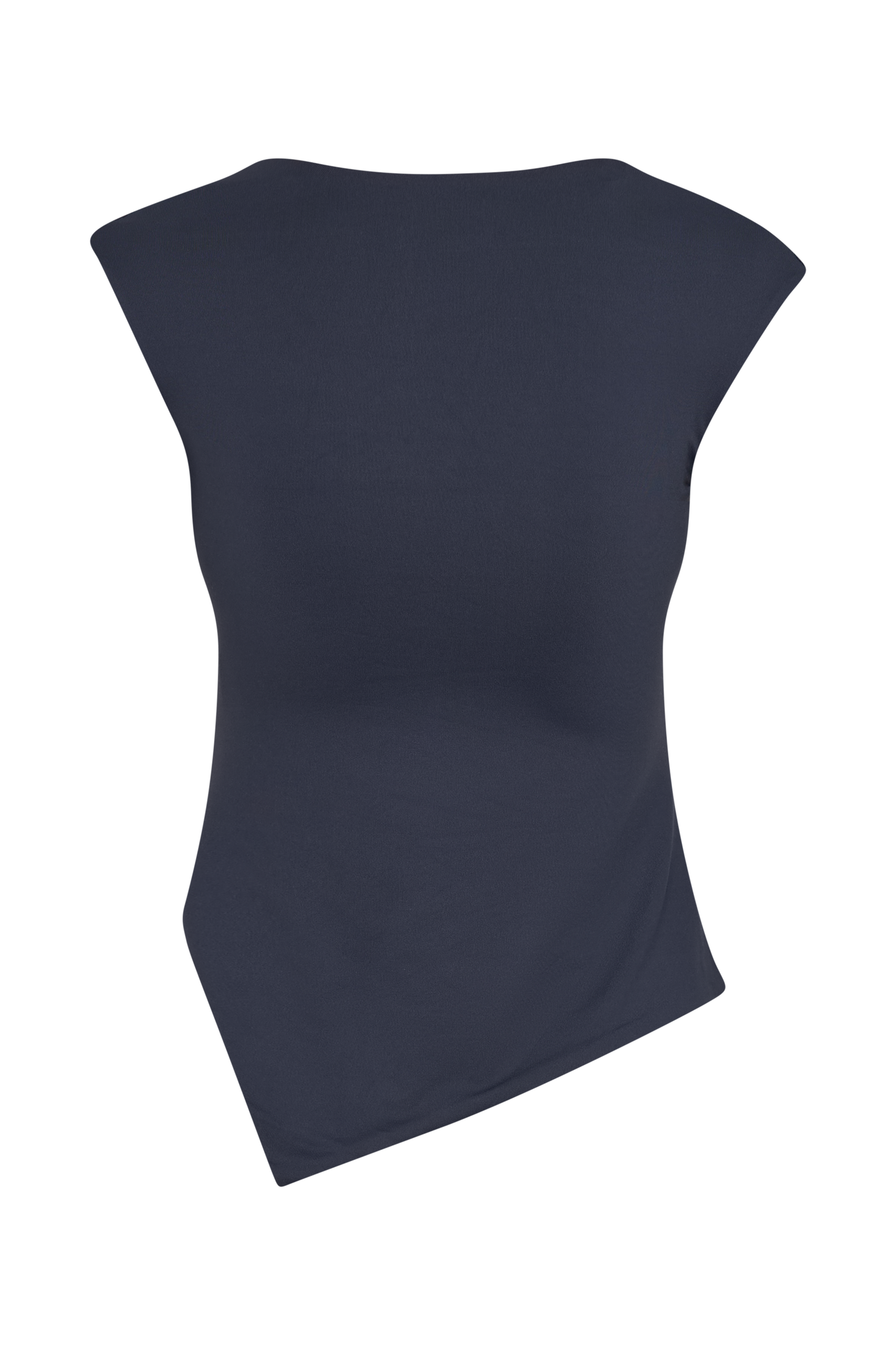 Lisette Asymmetric Recycled Nylon Top - Dark Navy