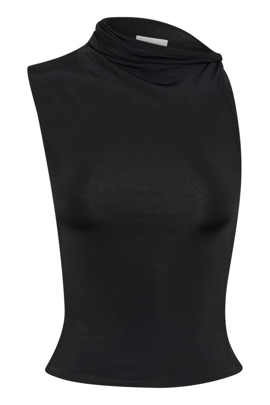 Hadleigh Sleeveless Slinky Top - Black