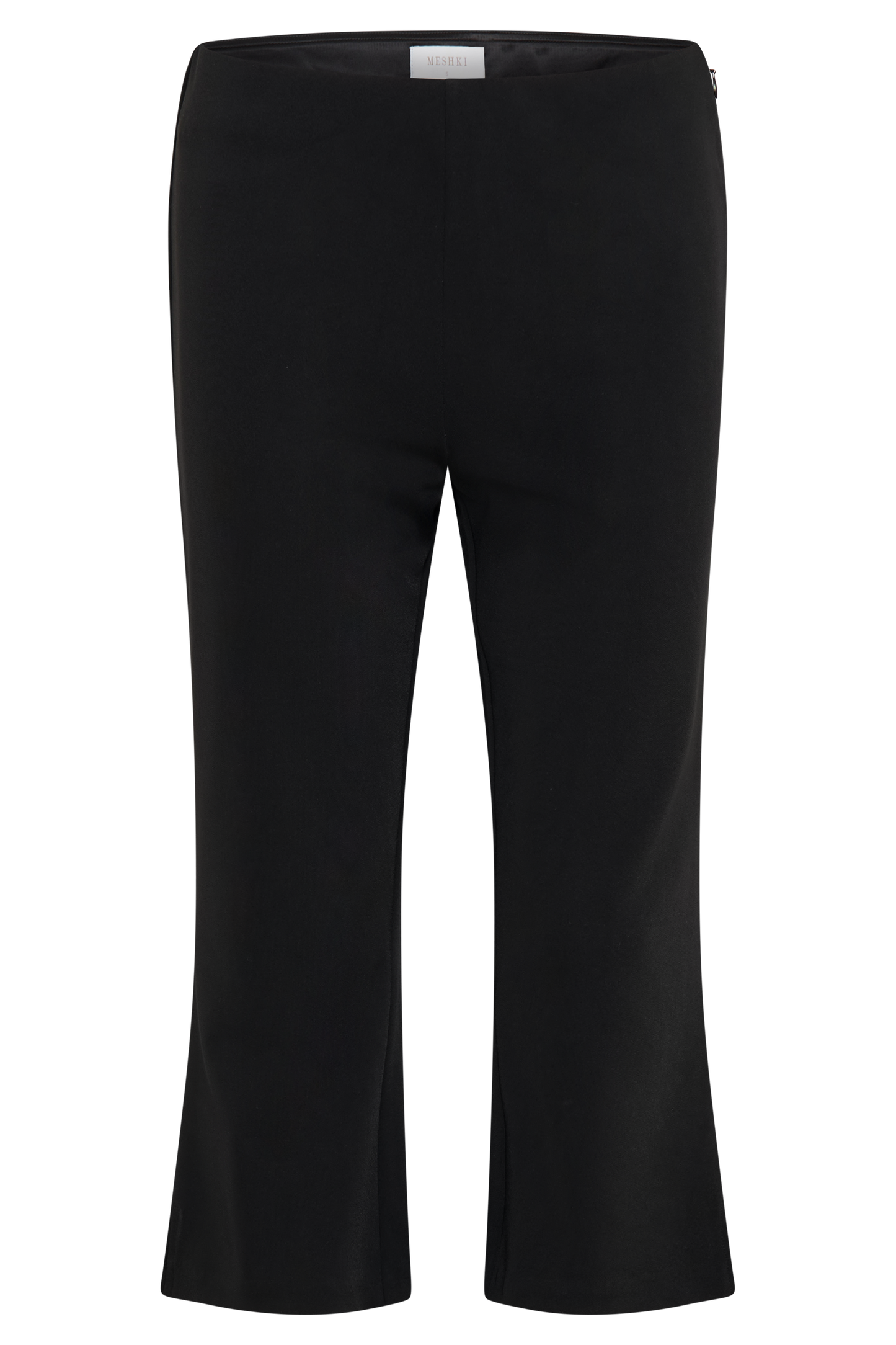 Layla Flared Crepe Capri Pants - Black