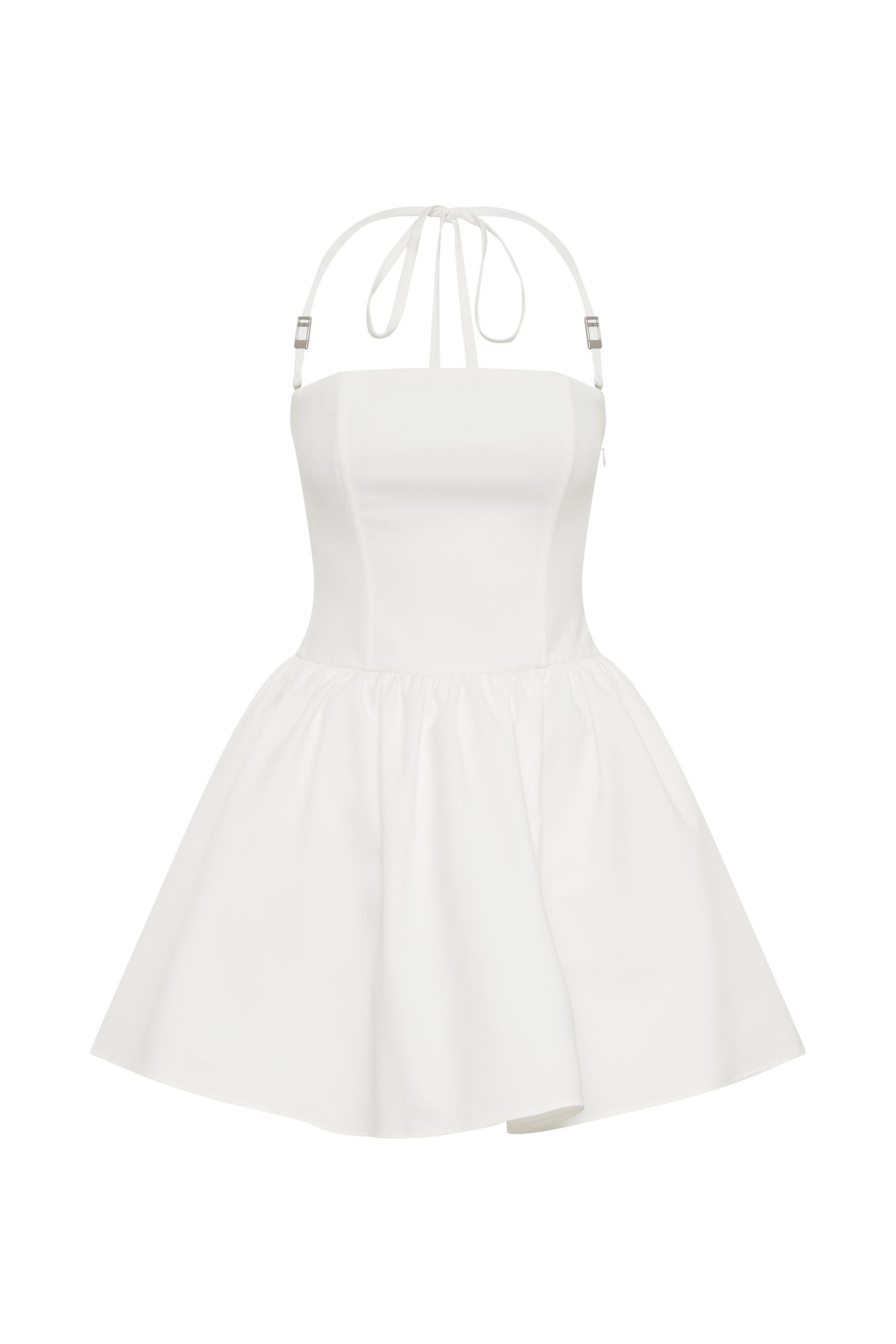 Ruby Halter Mini Dress - White