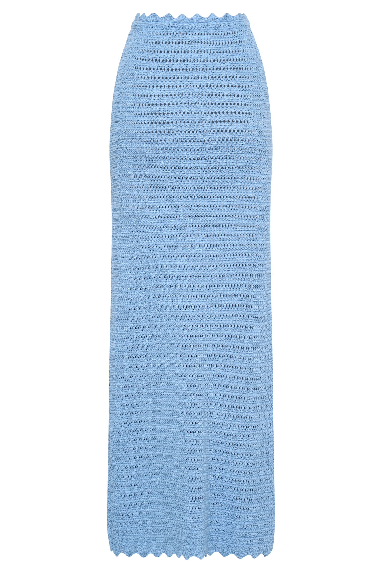 Jadia Crochet Fishtail Maxi Skirt - Cornflower Blue