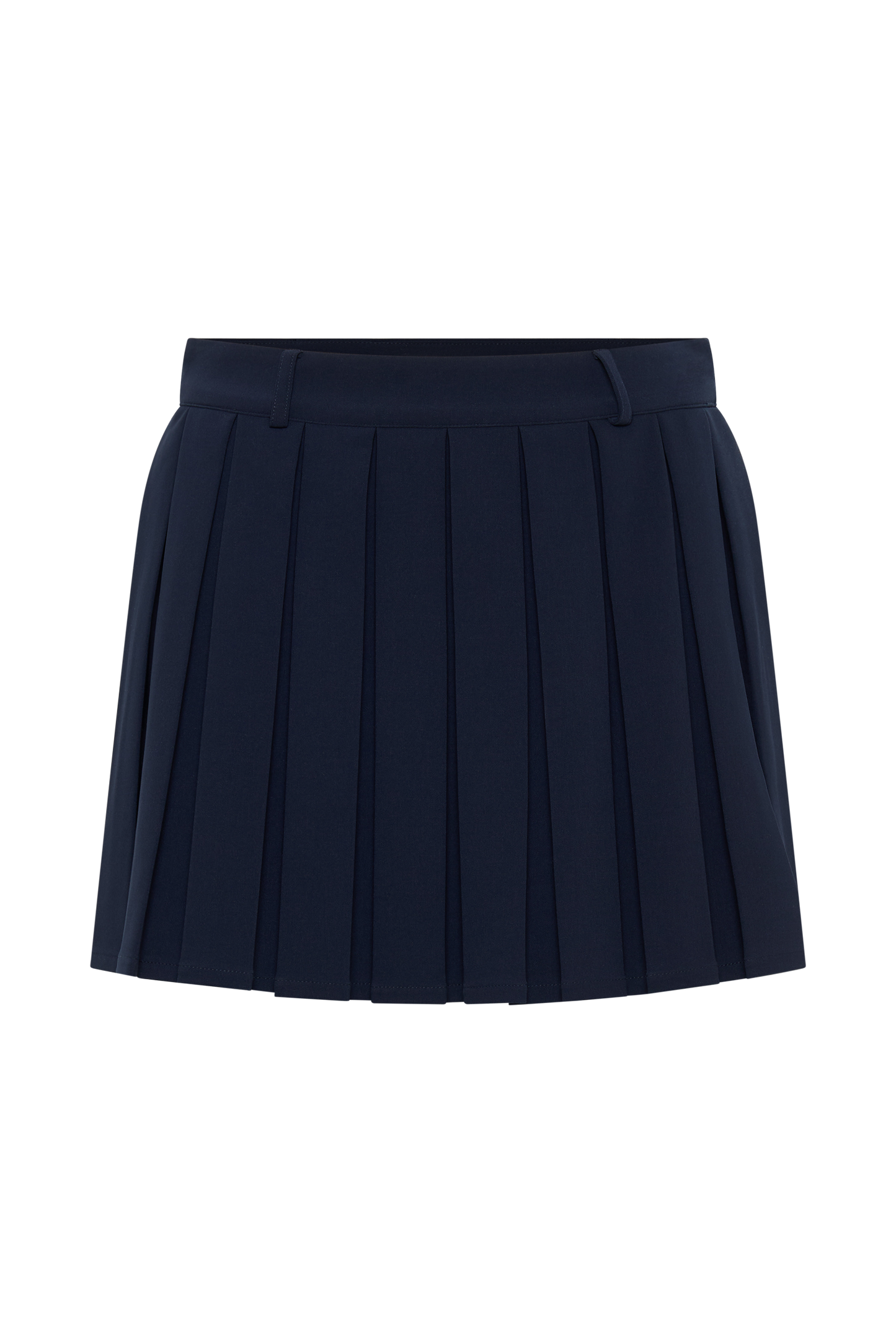 Mura Pleated Mini Skirt - Navy