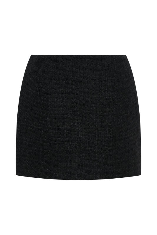 Parisa Boucle Skirt - Black