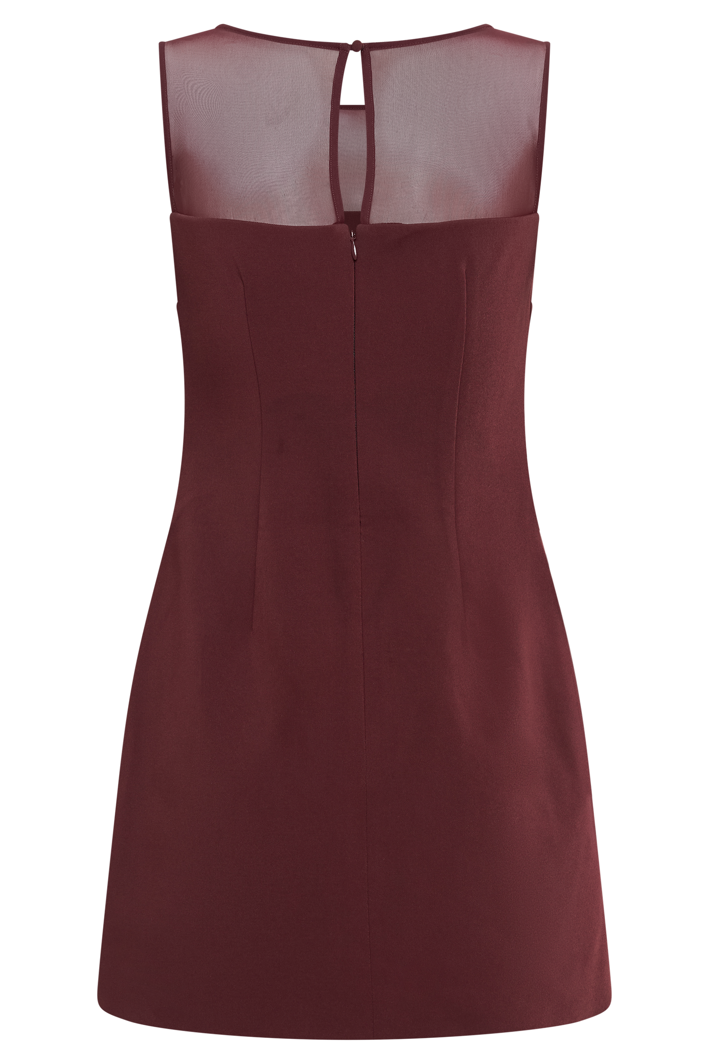 Posie Suiting Belted Mini Dress - Mahogany