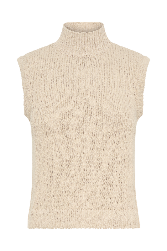 Azalea Sleeveless Knit Top - Wheat