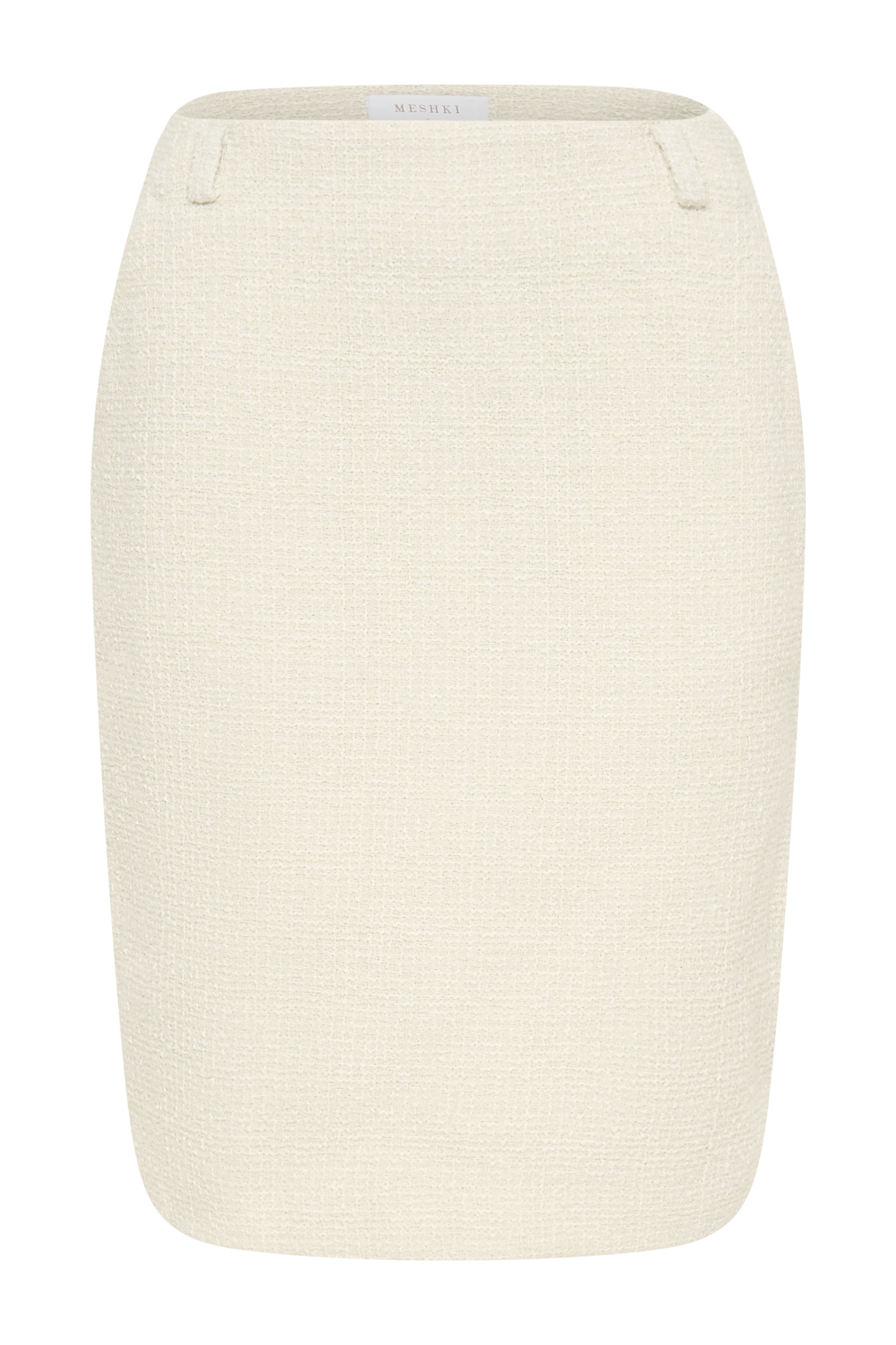 Addison Boucle Knee Length Skirt - Ivory