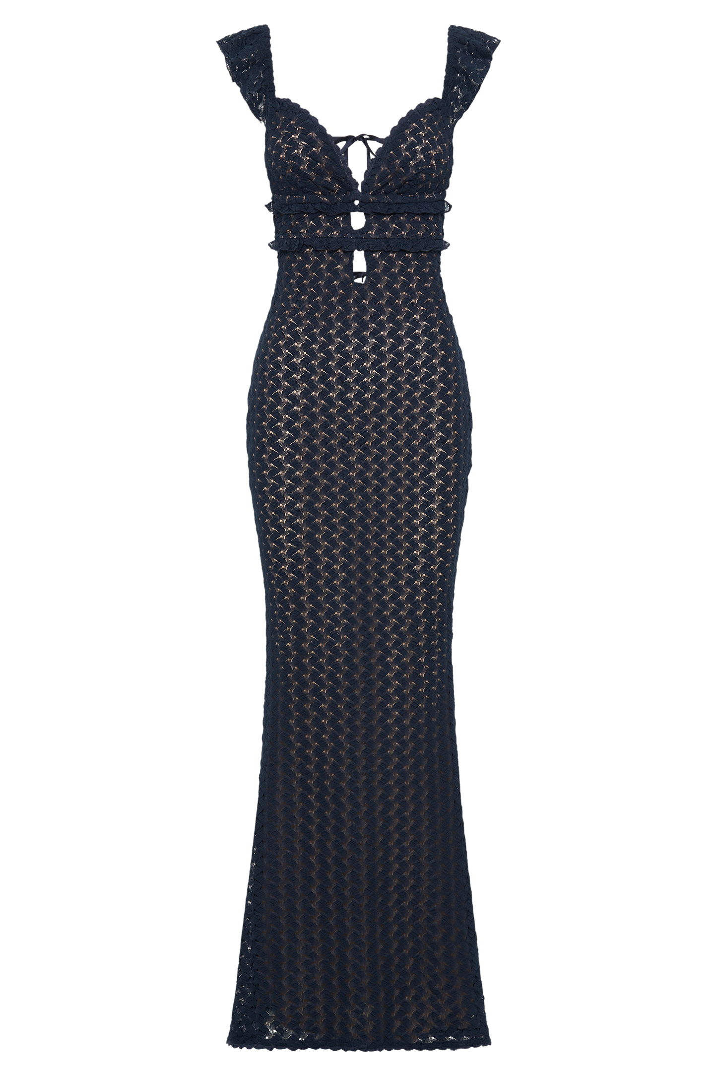 Ezra Lace Maxi Dress - Navy