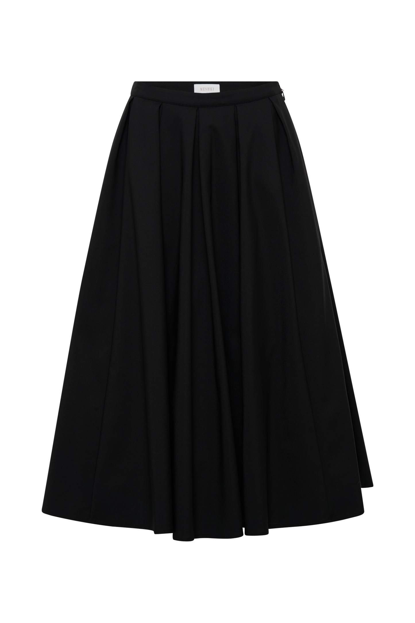 Jemima Cotton Midi Skirt - Black