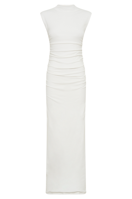 Elliot High Neck Sleeveless Maxi Dress - White