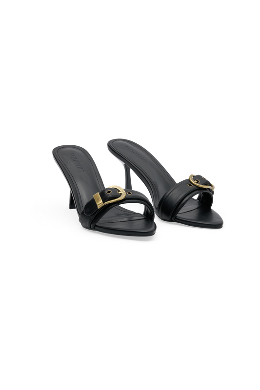 Colleen Buckle Heel - Black