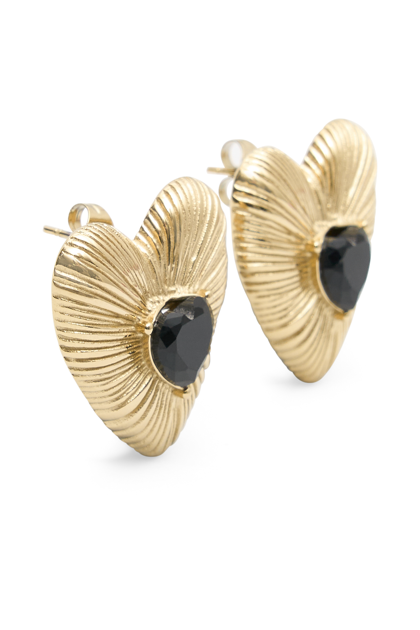 Amore Heart Earrings - Gold