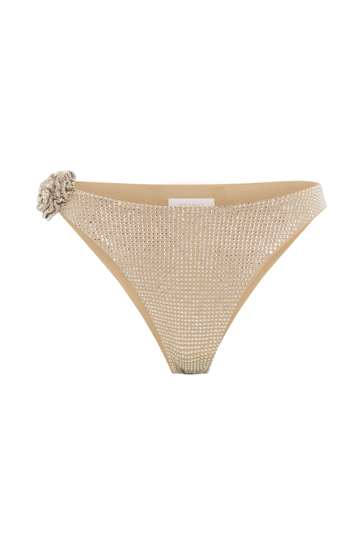 Valencia Rose Diamante Bikini Bottom - Nude