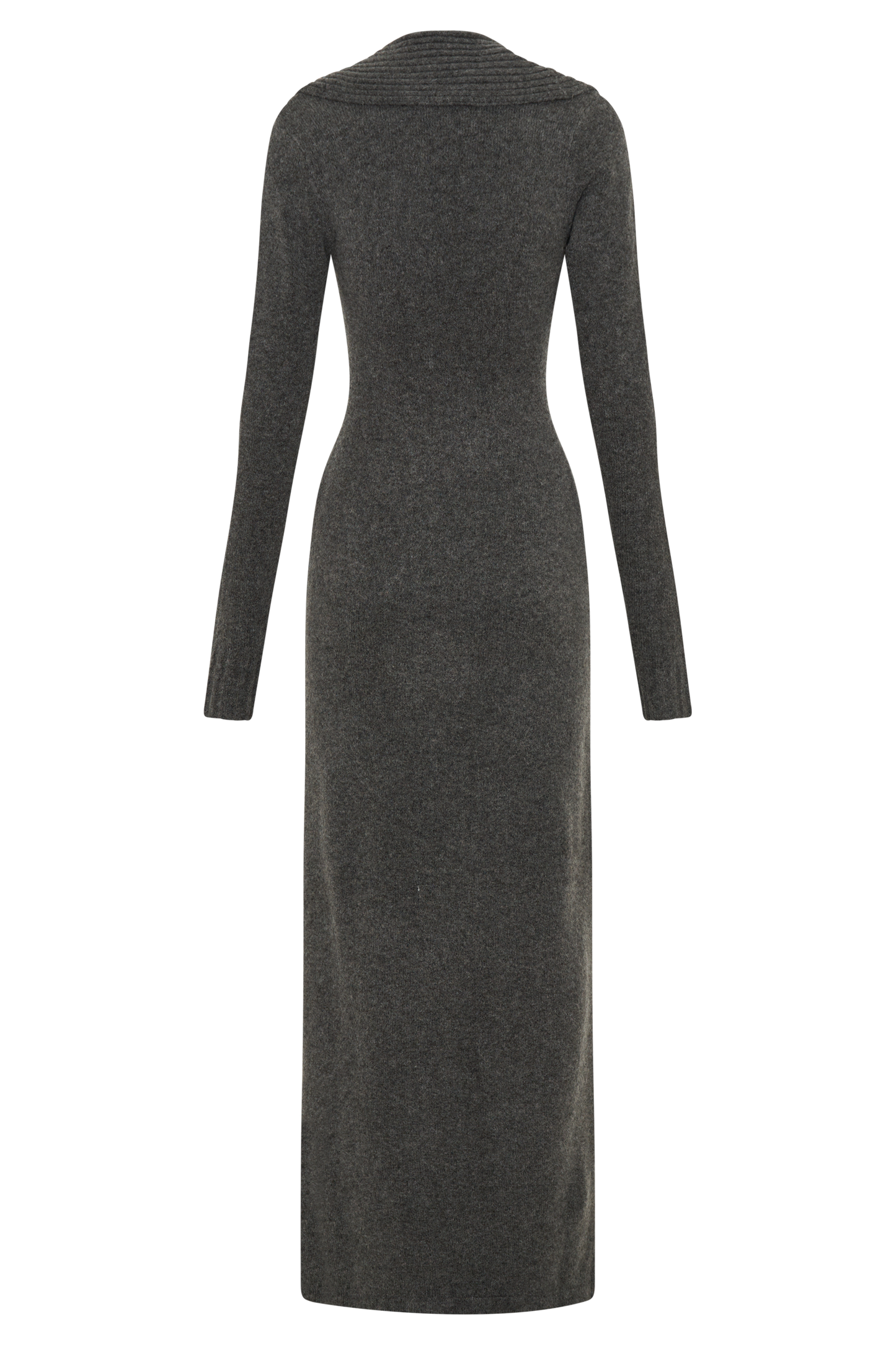 Alessandra Reversible Knit Maxi Dress - Charcoal Marle